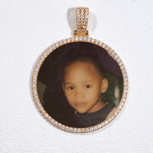 MEDIUM 3D CIRCLE CUSTOM PICTURE PENDANT