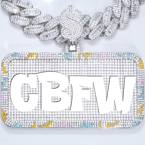 CUSTOM LETTER NECKLACE 3D COLORFUL SQUARE
