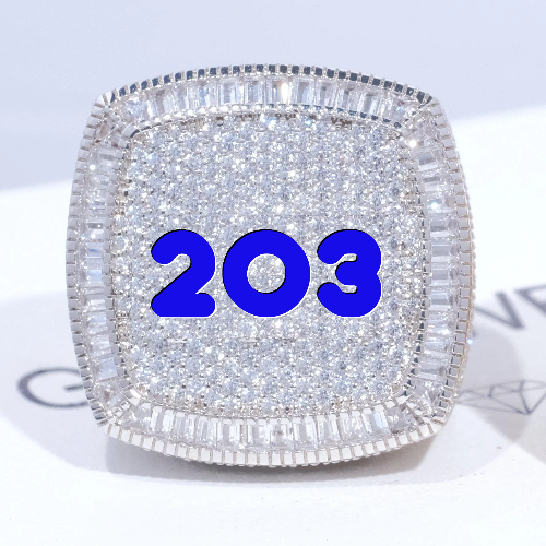 CUSTOM LETTER 3D ICED RING
