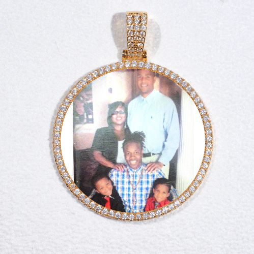 MEDIUM 3D CIRCLE CUSTOM PICTURE PENDANT