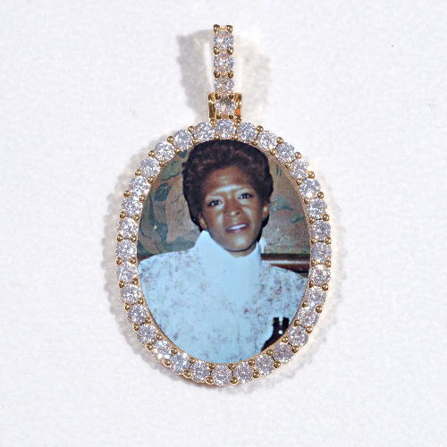 3D Oval Custom Picture Pendant