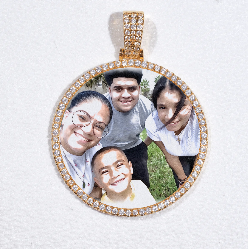 MEDIUM 3D CIRCLE CUSTOM PICTURE PENDANT