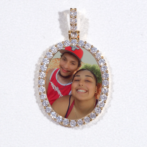 3D Oval Custom Picture Pendant