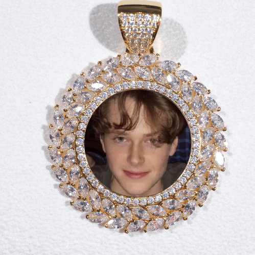 Large 3D Wheat Ear Custom Picture Pendant