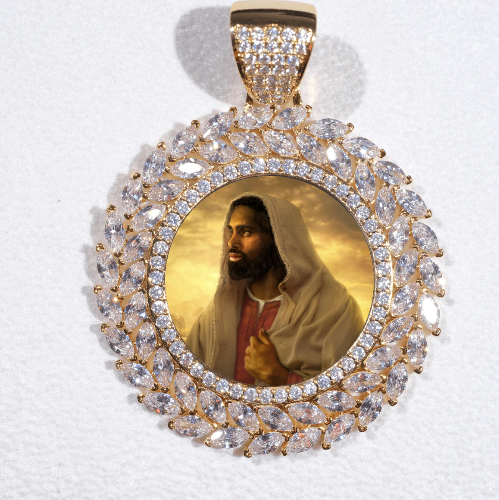 Large 3D Wheat Ear Custom Picture Pendant