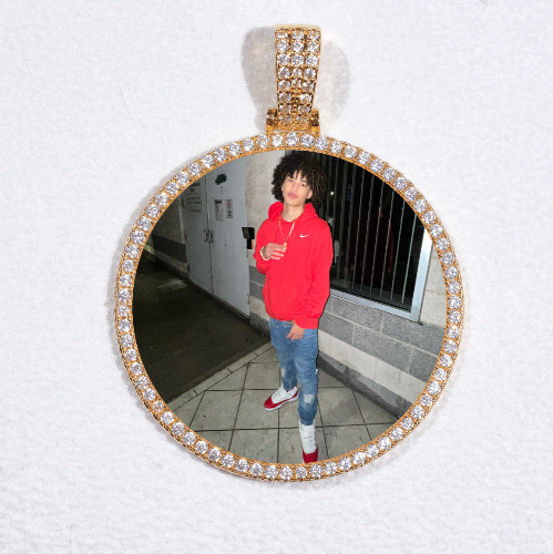 MEDIUM 3D CIRCLE CUSTOM PICTURE PENDANT