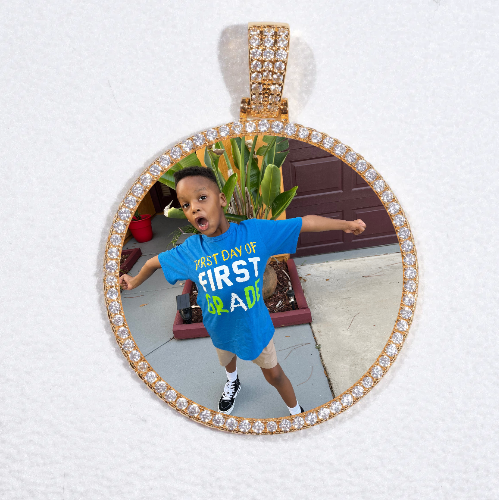 MEDIUM 3D CIRCLE CUSTOM PICTURE PENDANT