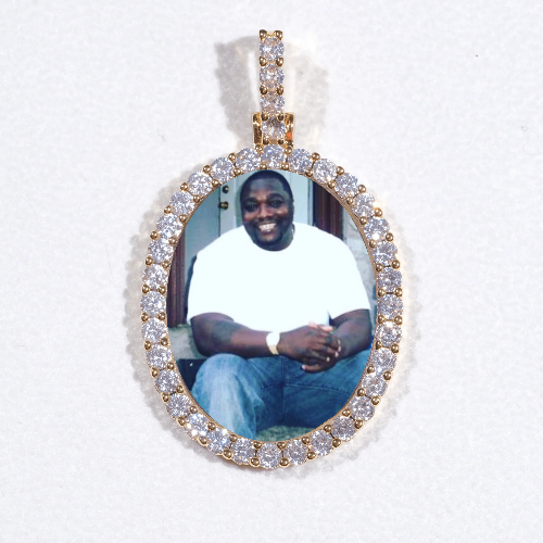 3D Oval Custom Picture Pendant
