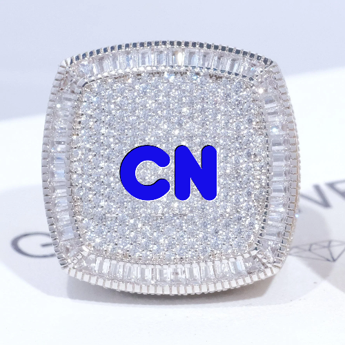 CUSTOM LETTER 3D ICED RING