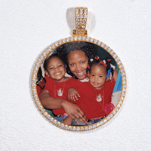 MEDIUM 3D CIRCLE CUSTOM PICTURE PENDANT