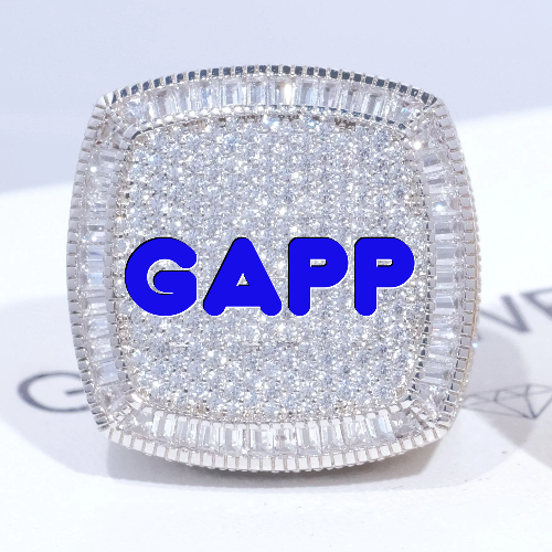 CUSTOM LETTER 3D ICED RING