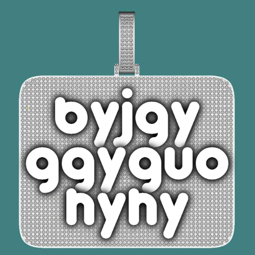 CUSTOM LETTER NECKLACE 3D BIG SQUARE