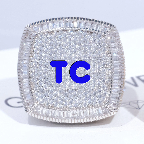 CUSTOM LETTER 3D ICED RING