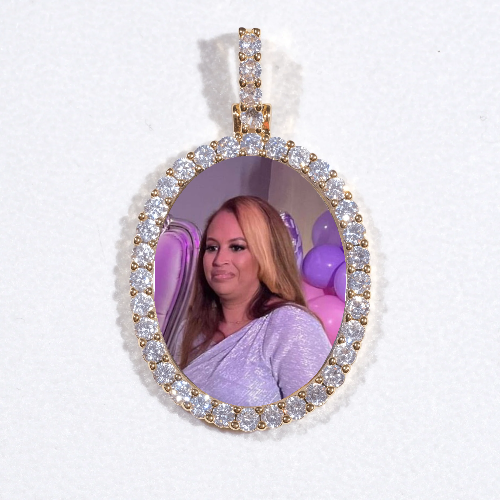 3D Oval Custom Picture Pendant