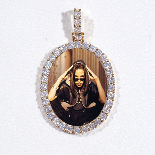 3D Oval Custom Picture Pendant