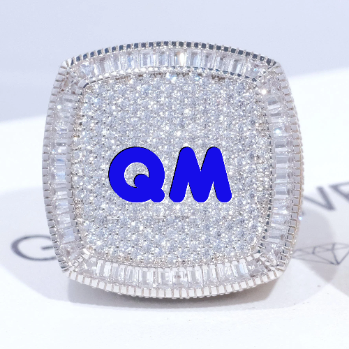 CUSTOM LETTER 3D ICED RING