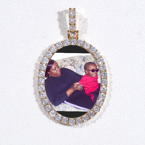 3D Oval Custom Picture Pendant