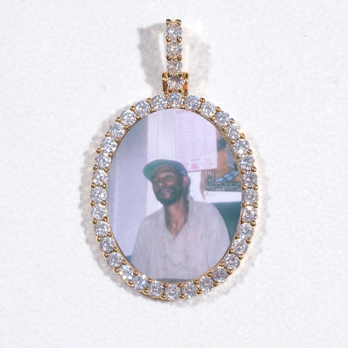 3D Oval Custom Picture Pendant