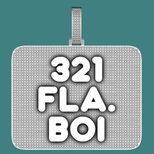 CUSTOM LETTER NECKLACE 3D BIG SQUARE