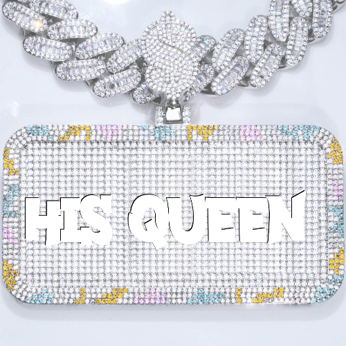 CUSTOM LETTER NECKLACE 3D COLORFUL SQUARE