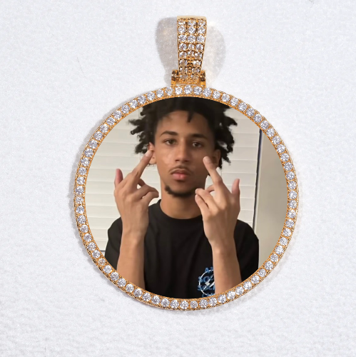 MEDIUM 3D CIRCLE CUSTOM PICTURE PENDANT