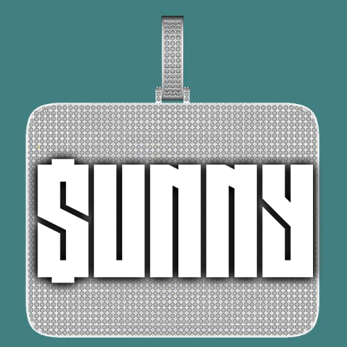 CUSTOM LETTER NECKLACE 3D BIG SQUARE