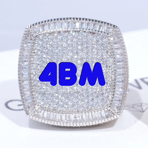 CUSTOM LETTER 3D ICED RING
