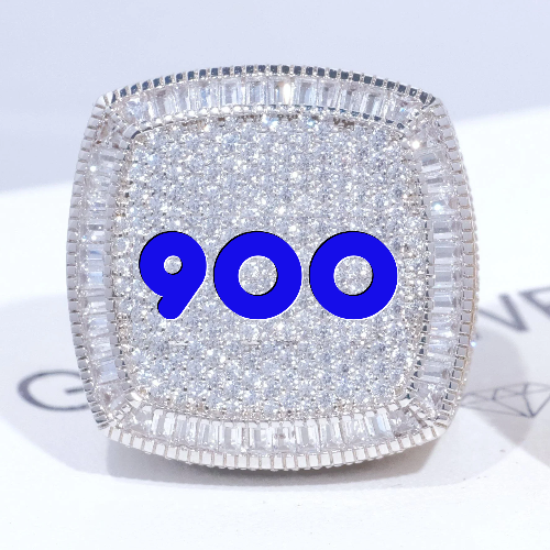 CUSTOM LETTER 3D ICED RING