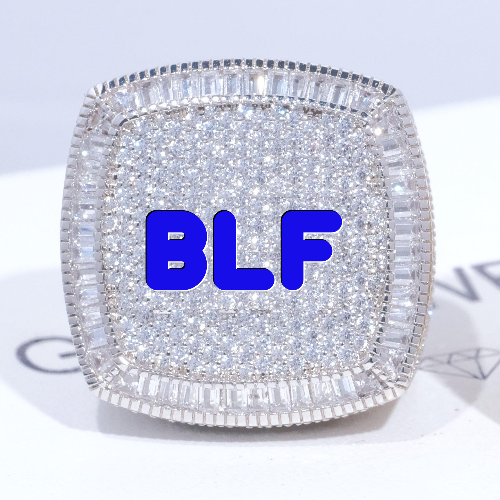 CUSTOM LETTER 3D ICED RING