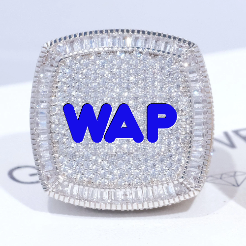 CUSTOM LETTER 3D ICED RING
