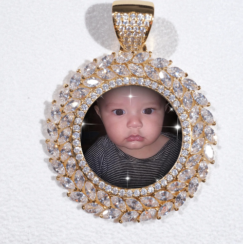 Large 3D Wheat Ear Custom Picture Pendant