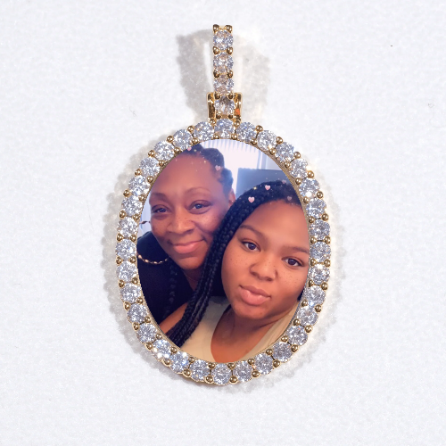 3D Oval Custom Picture Pendant