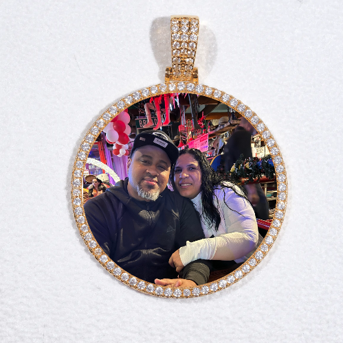 MEDIUM 3D CIRCLE CUSTOM PICTURE PENDANT