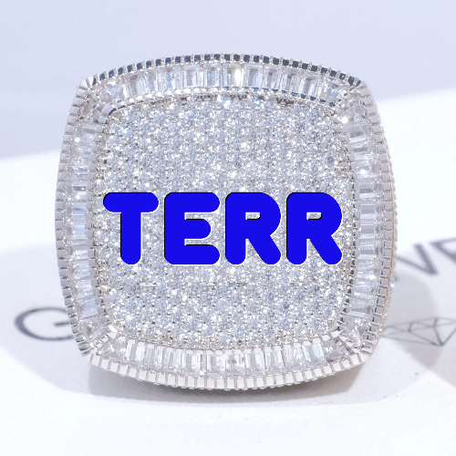 CUSTOM LETTER 3D ICED RING
