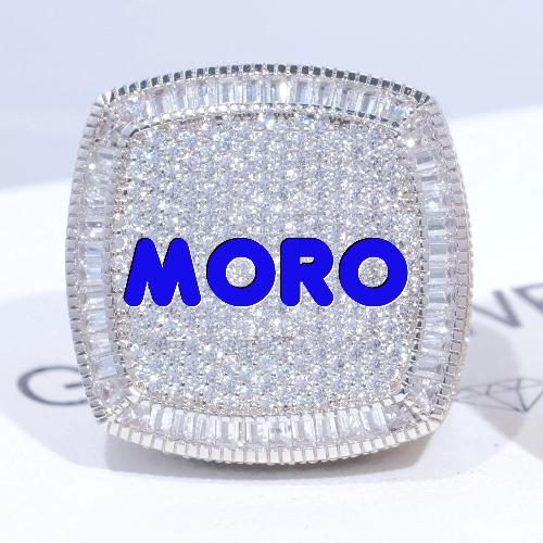 CUSTOM LETTER 3D ICED RING