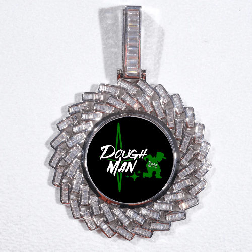 Large 3D Baguette Custom Picture Pendant