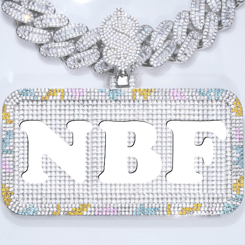 CUSTOM LETTER NECKLACE 3D COLORFUL SQUARE