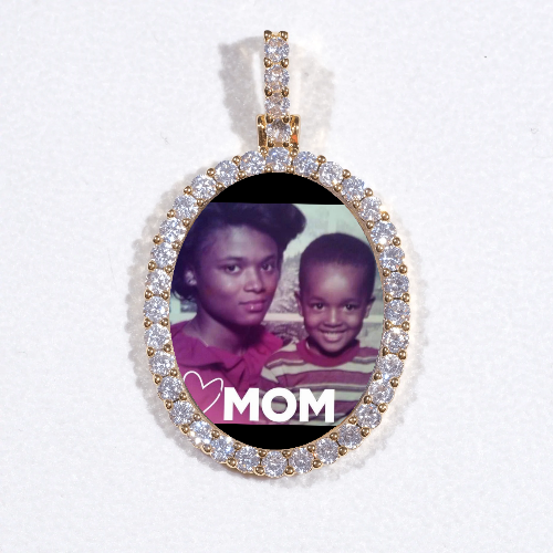 3D Oval Custom Picture Pendant