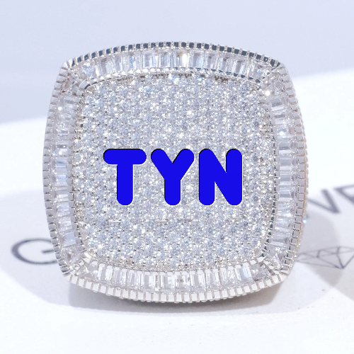 CUSTOM LETTER 3D ICED RING