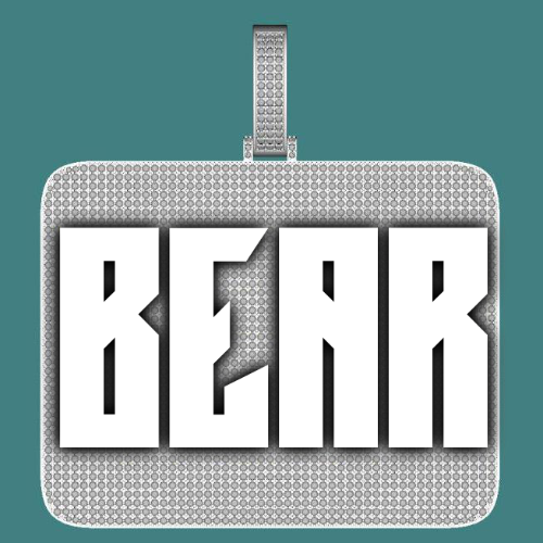 CUSTOM LETTER NECKLACE 3D BIG SQUARE