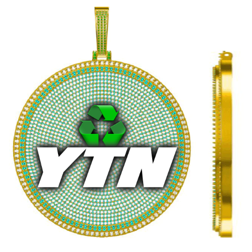 CUSTOM LETTER NECKLACE 3D BIG DISC