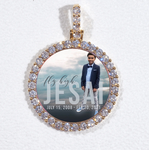 3D CIRCLE CUSTOM PICTURE PENDANT SMALL SIZE