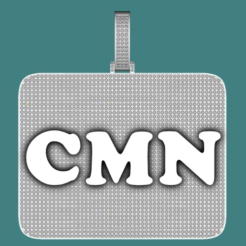 CUSTOM LETTER NECKLACE 3D BIG SQUARE