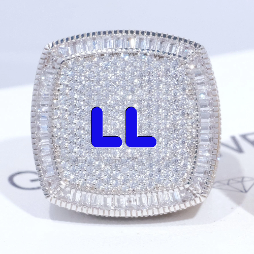 CUSTOM LETTER 3D ICED RING