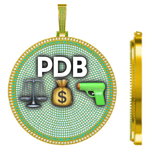 CUSTOM LETTER NECKLACE 3D BIG DISC