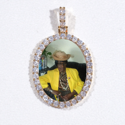 3D Oval Custom Picture Pendant
