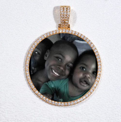 MEDIUM 3D CIRCLE CUSTOM PICTURE PENDANT