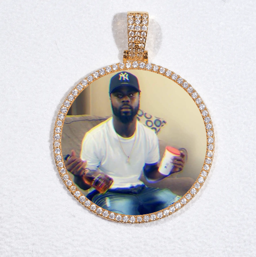 MEDIUM 3D CIRCLE CUSTOM PICTURE PENDANT
