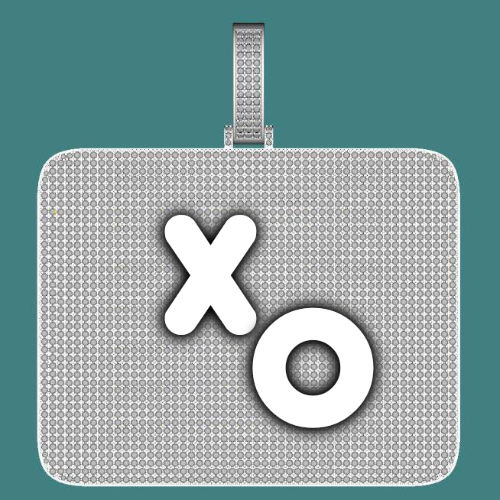 CUSTOM LETTER NECKLACE 3D BIG SQUARE