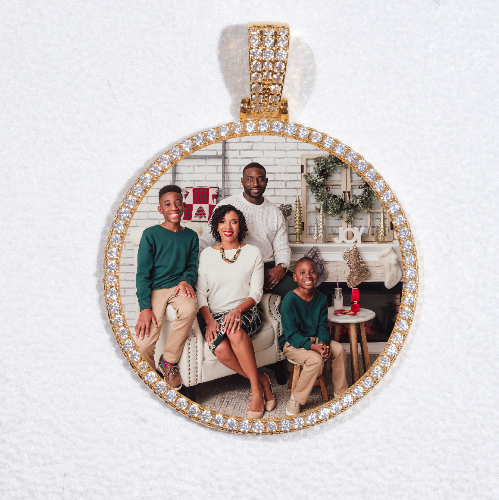 MEDIUM 3D CIRCLE CUSTOM PICTURE PENDANT